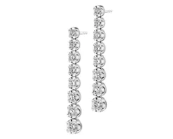Kolczyki z białego złota z brylantami - 2,14 ct - próba 750