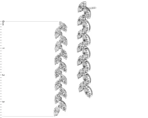 Kolczyki z białego złota z brylantami - 1,58 ct - próba 750