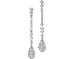 Kolczyki z białego złota z brylantami - 1,15 ct - próba 750