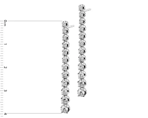 Kolczyki z białego złota z brylantami - 1,00 ct - próba 750