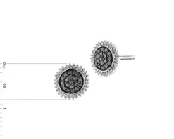Kolczyki z białego złota z diamentami - 0,32 ct - próba 585