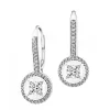 Kolczyki z białego złota z brylantami - 0,32 ct - próba 585