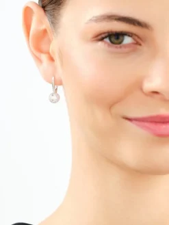 Kolczyki z białego złota z brylantami - 0,32 ct - próba 585