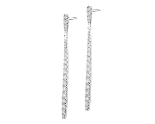 Kolczyki z białego złota z brylantami - 1,27 ct - próba 750