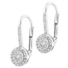 Kolczyki z białego złota z brylantami - 0,18 ct - próba 585
