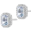 Kolczyki z białego złota z brylantami - 0,16 ct - próba 585