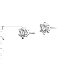 Kolczyki z białego złota z brylantami - 0,40 ct - próba 585
