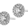 Kolczyki z białego złota z brylantami - SI2/H - 1,25 ct - próba 750