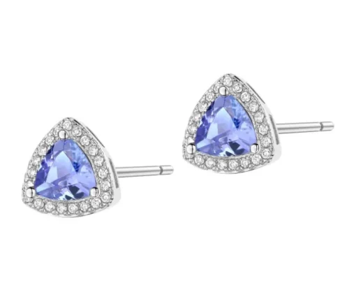Kolczyki z białego złota z brylantami - 0,45 ct - próba 585