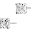 Kolczyki z białego złota z diamentami - 1,00 ct - próba 585