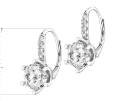 Kolczyki z białego złota z brylantami - 0,54 ct - próba 585