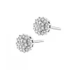 Kolczyki z białego złota z diamentami - 0,13 ct - próba 585