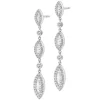 Kolczyki z białego złota z diamentami - 0,90 ct - próba 585