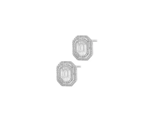 Kolczyki z białego złota z diamentami - 1,16 ct - próba 750