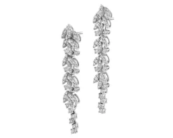 Kolczyki z białego złota z  brylantami - 1,30 ct - próba 750