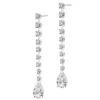 Kolczyki z białego złota z brylantami - 0,46 ct - próba 585