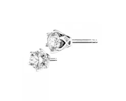Kolczyki z białego złota z brylantami - 0,49 ct - próba 750