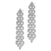 Kolczyki z białego złota z brylantami - 5,46 ct - próba 750