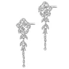 Kolczyki z białego złota z diamentami - 0,58 ct - próba 585