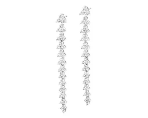 Kolczyki z białego złota z brylantami - 2,00 ct - próba 585