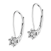 Kolczyki z białego złota z brylantami - 0,12 ct - próba 585