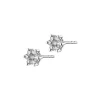 Kolczyki z białego złota z brylantami - 0,12 ct - próba 750