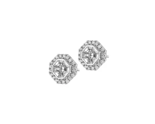 Kolczyki z białego złota z diamentami - 1,07 ct - próba 750
