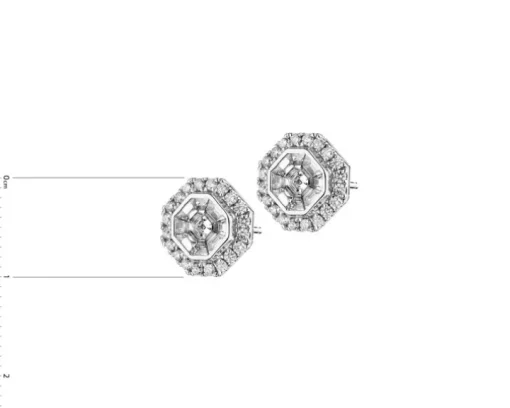 Kolczyki z białego złota z diamentami - 1,07 ct - próba 750