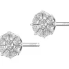 Kolczyki z białego złota z diamentami - 0,66 ct - próba 585