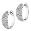 Kolczyki z białego złota z brylantami - 1,05 ct - próba 750
