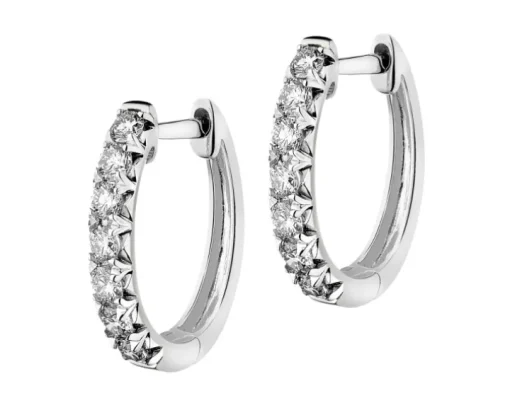 Kolczyki z białego złota z brylantami - 1,12 ct - próba 585