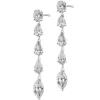 Kolczyki z białego złota z diamentami - 3,09 ct - próba 750