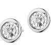 Kolczyki z białego złota z brylantami - 0,04 ct - próba 585