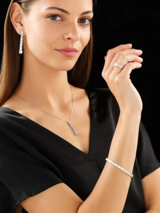 Kolczyki z białego złota z diamentami - 1,99 ct - próba 750