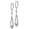 Kolczyki z białego złota z diamentami - 0,22 ct - próba 585