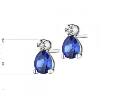 Kolczyki z białego złota z brylantami - 0,15 ct - próba 585