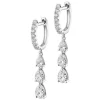 Kolczyki z białego złota z diamentami - 1,07 ct - próba 585