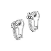 Kolczyki z białego złota z brylantami - 0,08 ct - próba 750