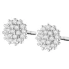 Kolczyki z białego złota z diamentami - 0,09 ct - próba 585