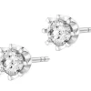 Kolczyki z białego złota z brylantami - SI2/H - 0,68 ct - próba 585
