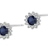Kolczyki z białego złota z diamentami - SI2/H - 1,11 ct - próba 750