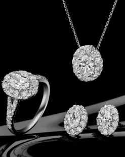 Kolczyki z białego złota z diamentami laboratoryjnymi - 1,50 ct - próba 750