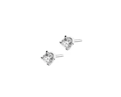 Kolczyki z białego złota z brylantami - 0,28 ct - próba 585