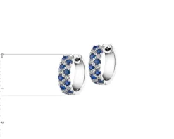 Kolczyki z białego złota z brylantami - 0,16 ct - próba 585