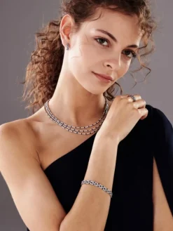 Kolczyki z białego złota z brylantami - 0,16 ct - próba 585