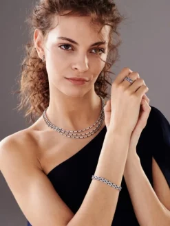 Kolczyki z białego złota z brylantami - 0,16 ct - próba 585