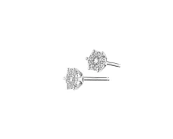Kolczyki z białego złota z brylantami - 0,25 ct - próba 585