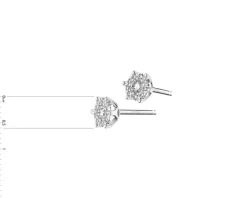 Kolczyki z białego złota z brylantami - 0,25 ct - próba 585