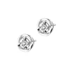 Kolczyki z białego złota z brylantami - 0,05 ct - próba 585