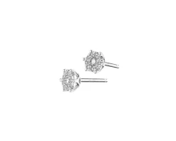 Kolczyki z białego złota z brylantami - 0,45 ct - próba 585